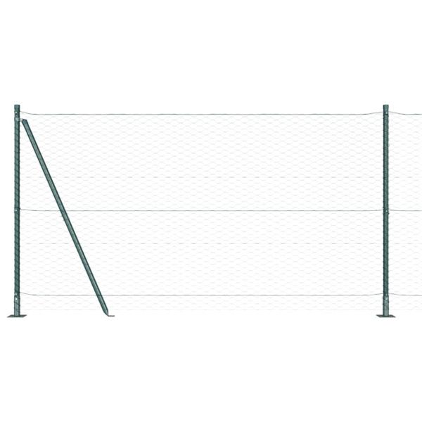 Zaunset Set aus 2 Grün Stahl 25 x 1,2 m Langlebig Zaunset