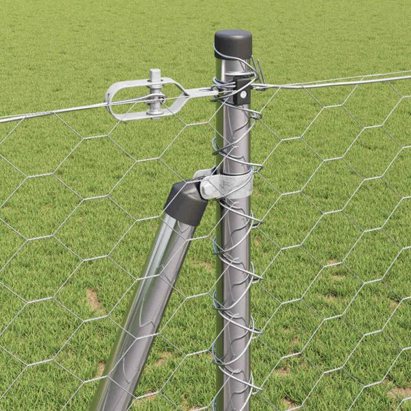 Zaunset Set aus 2 Verzinkter Stahl 25 x 1,2 Meter Langlebig