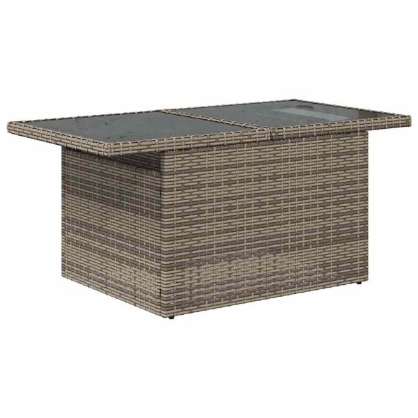 Garten-Sofa-Set 9 stk. Grau Poly Rattan