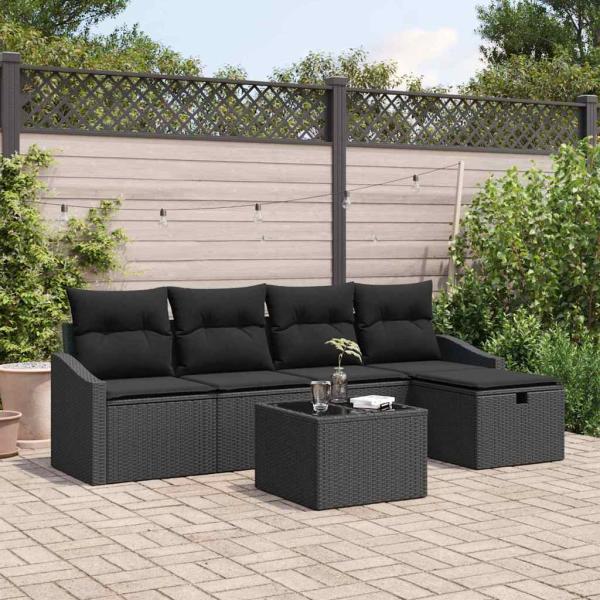 ARDEBO.de - Sofa Set 6 Stk. Poly-Rattan