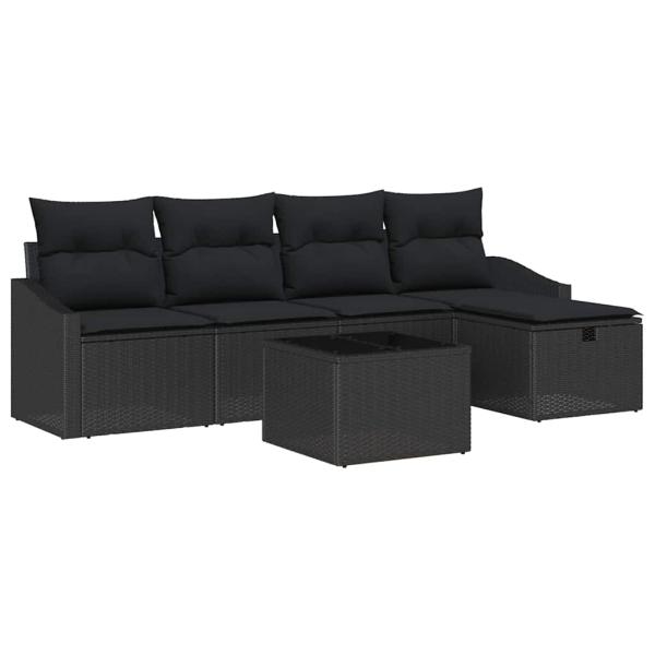 Sofa Set 6 Stk. Poly-Rattan