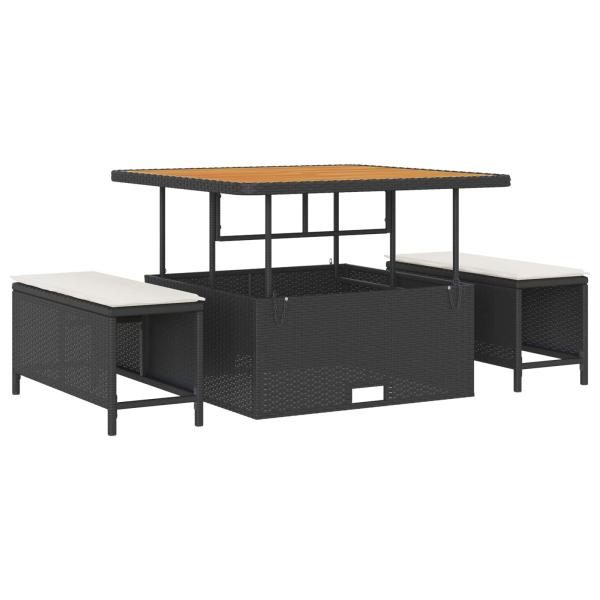 Gartensofa-set 14 Stk. 14-Sitzanzahl Schwarz und Creme