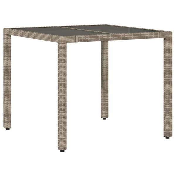 5-teiliges Garten Essset Grau Poly Rattan, Stapelbare Gartenstühle mit Kissen 2 Stück Grau Poly Rattan