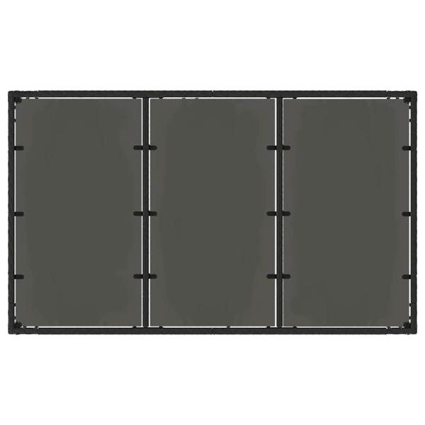 5-teiliges Garten Esszimmer Set Schwarz Poly-Rattan, Stapelbare Gartenstühle mit Kissen - 2-teiliges Set in Schwarz Poly-Rattan