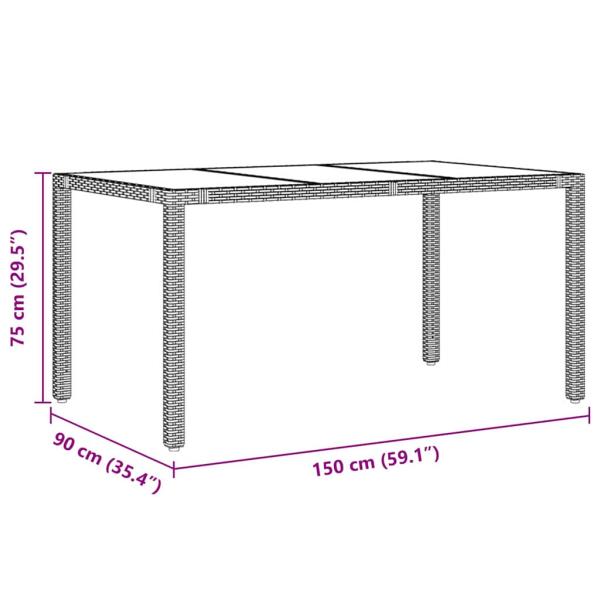 7-teiliges Garten-Esszimmer Set Schwarzes Poly-Rattan, Stapelbare Gartenstühle mit Kissen - 2-teiliges Set in Schwarz Poly-Rattan