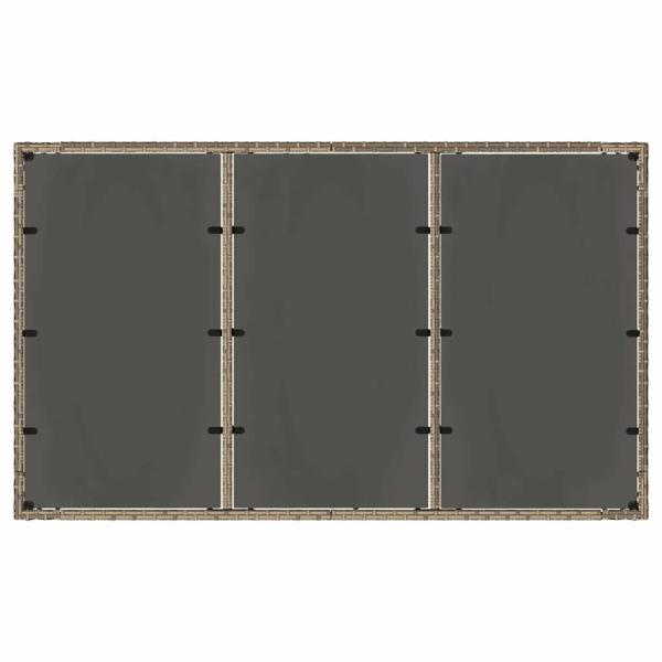 7-teiliges Garten Esszimmer Set Grau Poly Rattan, Stapelbare Gartenstühle mit Kissen 2 Stück Grau Poly Rattan