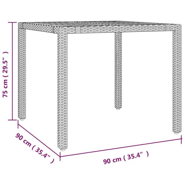 3-teilige Garten Essgruppe Graues Poly Rattan, Stapelbare Gartenstühle mit Kissen 2 Stück Graues Poly Rattan