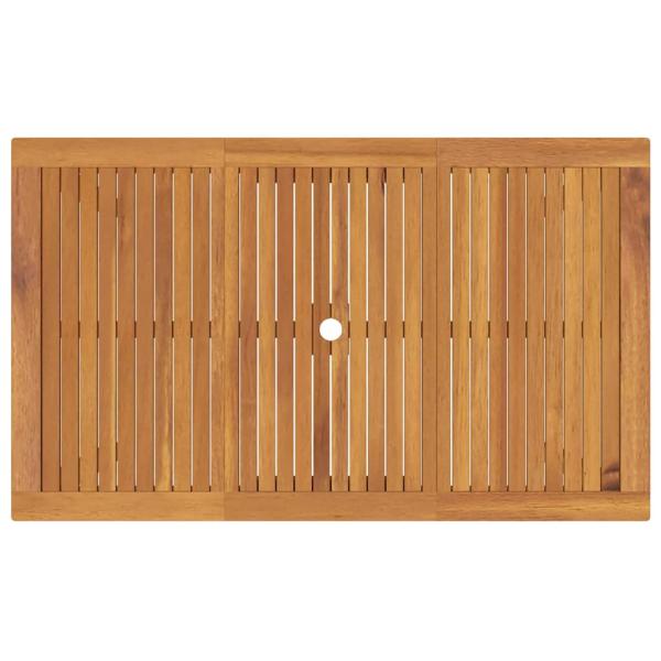 5-teiliges Garten Esszimmer Set Schwarz Polyrattan Akazie, Stapelbare Gartenstühle mit Kissen 2 Stück Schwarz Polyrattan