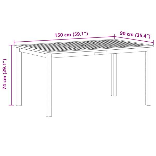Garten Essgruppe 5 pcs Grau Massivholz Akazie