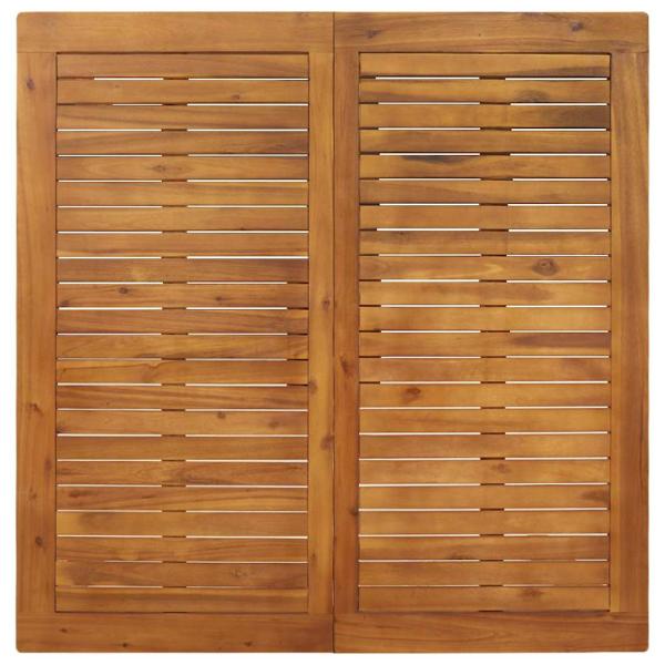 3-teiliges Garten Essset Beige, Poly-Rattan Akazie, stapelbare Gartenstühle mit Kissen - Set aus 2 in Beige Poly-Rattan