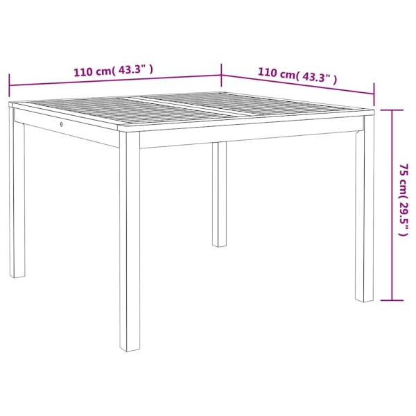 5-teiliges Garten-Esstischset Beige Poly-Rattan Akazie, Stapelbare Gartenstühle mit Kissen - Set von 2 in Beige Poly-Rattan