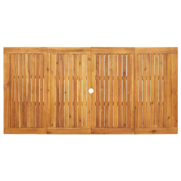 9-teiliges Garten-Essset Schwarz Poly Rattan Akazie, Stapelbare Gartenstühle mit Kissen 2 Stück Schwarz Poly Rattan