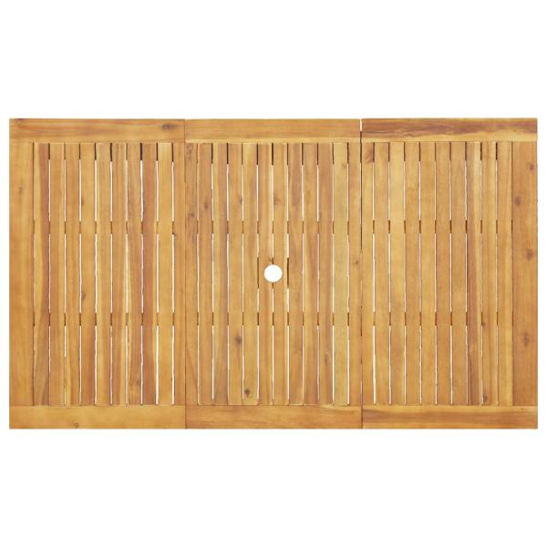 5-teiliges Garten-Esszimmer-Set aus massivem Akazienholz