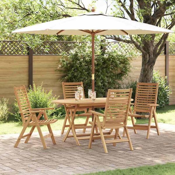 ARDEBO.de - Gartenstühle Klappbar 4 Stk Massivholz Teak, Gartenstühle 2 Stk Massivholz Teak