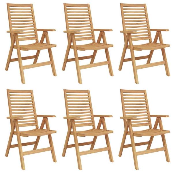 Gartenstühle Faltbar 6 Stück Massivholz Teak, Gartenstühle 2 Stück Massivholz Teak