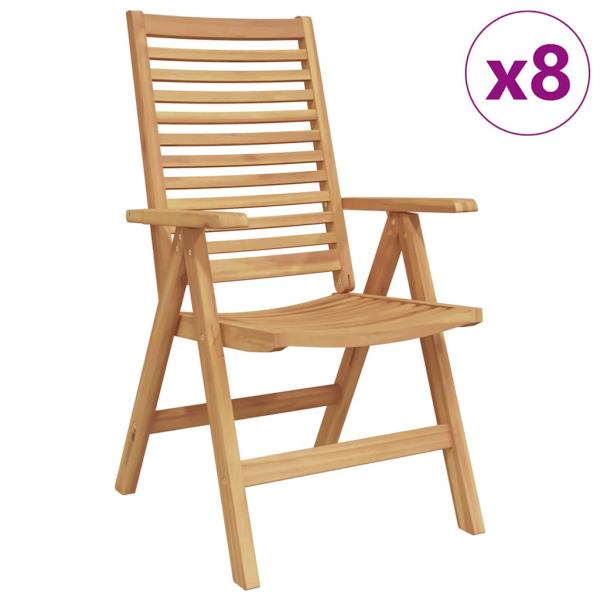 Gartenstühle Faltbar 8 pcs Massivholz Teak, Gartenstühle 2 pcs Massivholz Teak