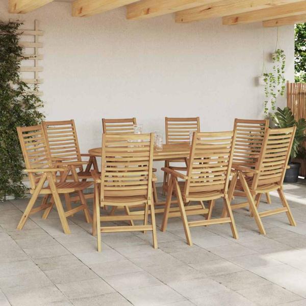 Gartenstühle Faltbar 8 pcs Massivholz Teak, Gartenstühle 2 pcs Massivholz Teak
