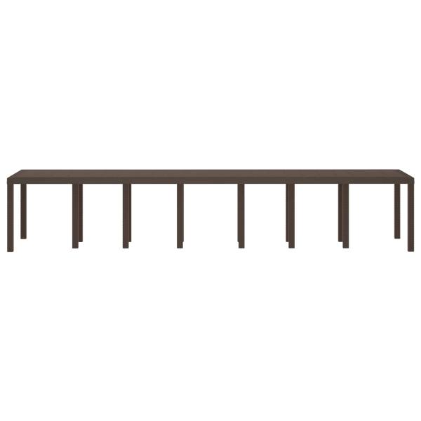 Gartentisch Braun 400 x 100 x 73 cm Poly-Rattan