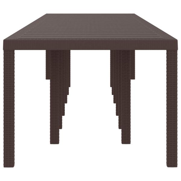Gartentisch Braun 400 x 100 x 73 cm Poly-Rattan