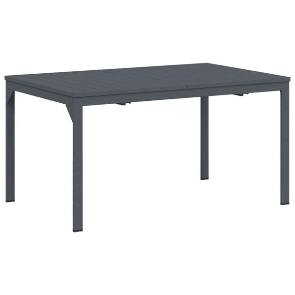 10-teiliges Garten Essset mit Kissen Braunes Poly-Rattan, Ausziehbarer Gartentisch Anthrazit (140-210)x90x73 cm Stahl