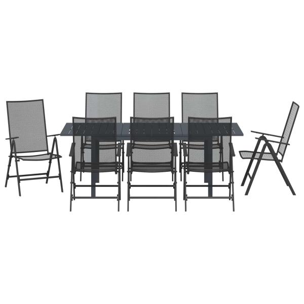 Garten Essgruppe 9 pcs Anthrazit Stahl