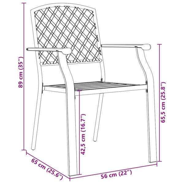 9-teiliges Gartenmöbel Set Anthrazit Stahl, Ausziehbarer Gartentisch Anthrazit (140-210)x90x73 cm Stahl, Gartenstühle 4 Stück stapelbar Anthrazit Stahl