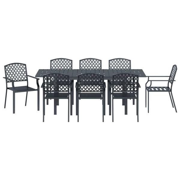 Garten Essgruppe 9 pcs Anthrazit Stahl