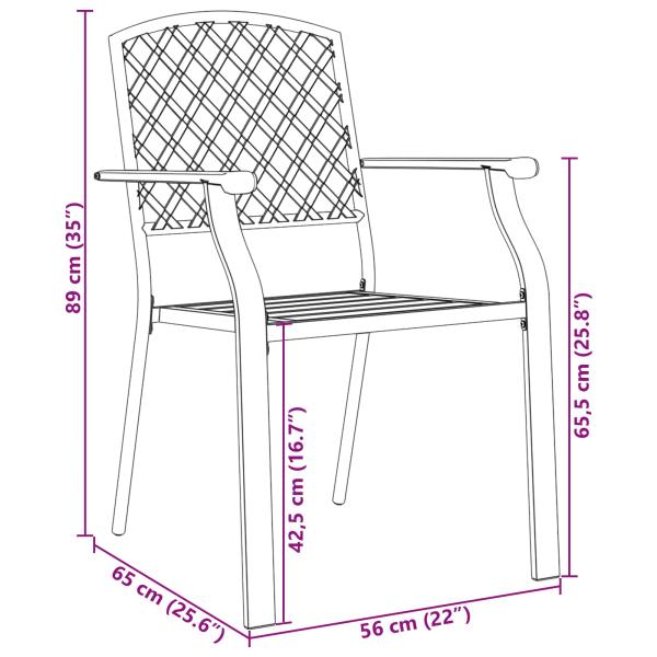 Garten Essgruppe 9 pcs Anthrazit Stahl
