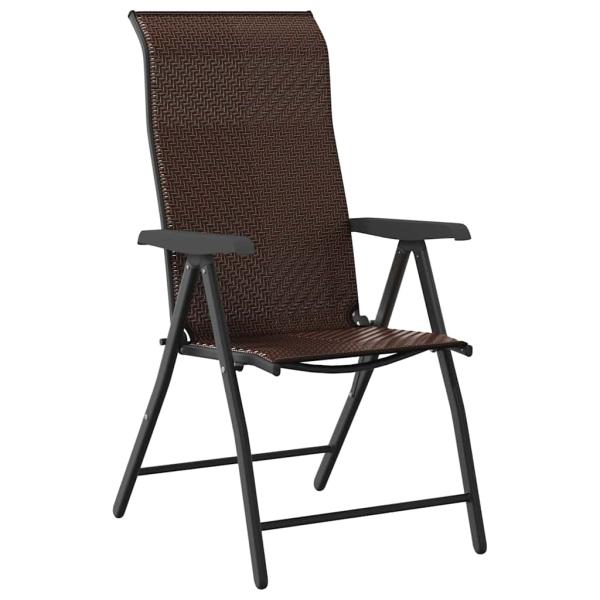 5-teiliges Garten-Essset Braun Poly-Rattan