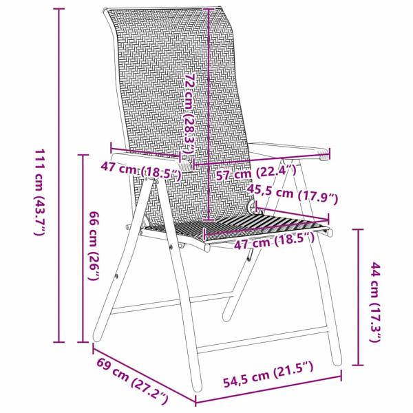 5-teiliges Garten-Esszimmer-Set Braun Poly-Rattan