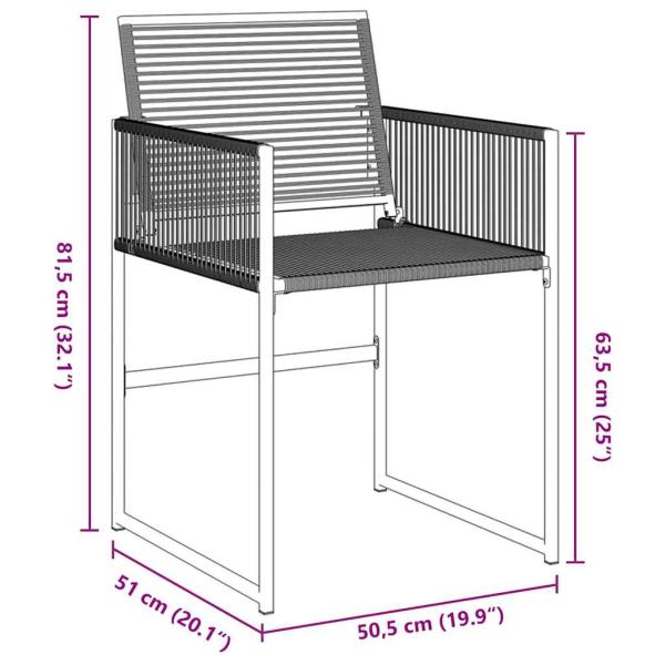 5-teiliges Garten-Essmöbelset Schwarz Poly-Rattan