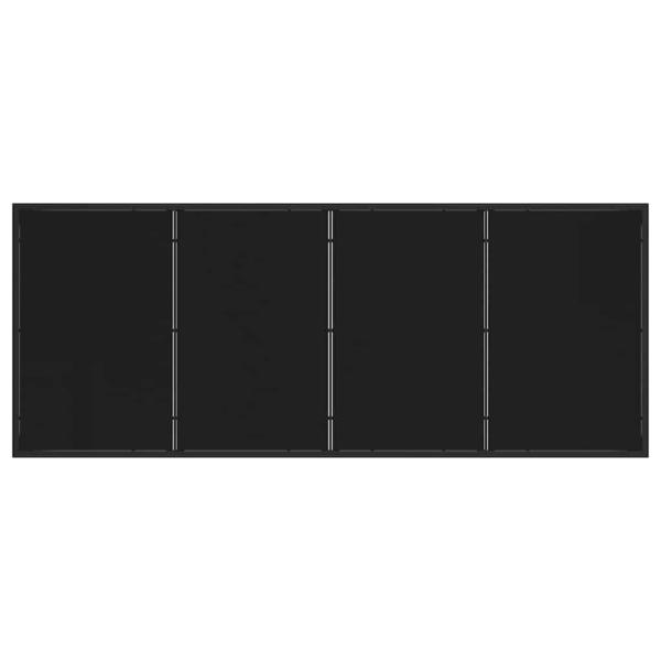 ARDEBO.de - 9-teilige Garten-Essgruppe mit Kissen Schwarz Poly-Rattan