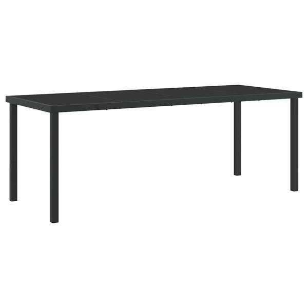 9-teilige Garten-Essgruppe mit Kissen Schwarz Poly-Rattan