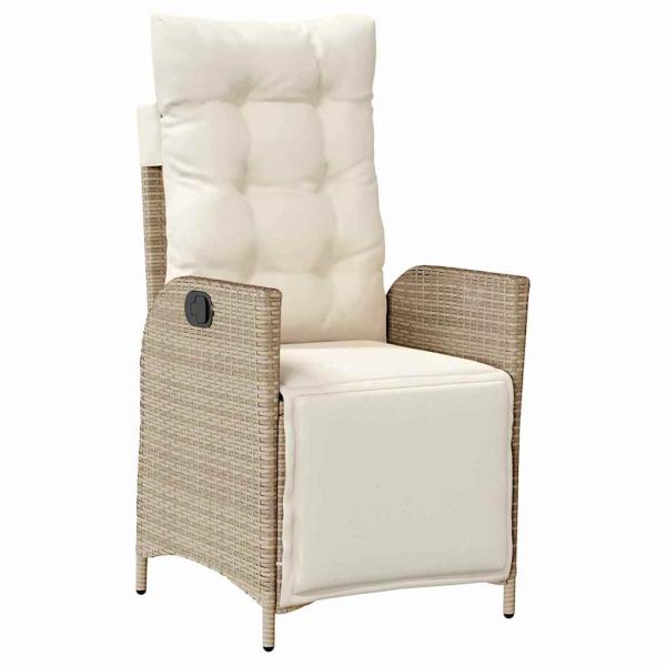 5-teiliges Garten-Esszimmer-Set Beige Poly-Rattan
