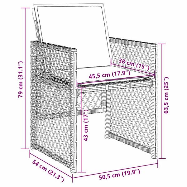 9-teiliges Garten-Essset mit Polstern Beige Poly Rattan, Gartentisch Schwarz 200x80x73 cm Tempered Glass