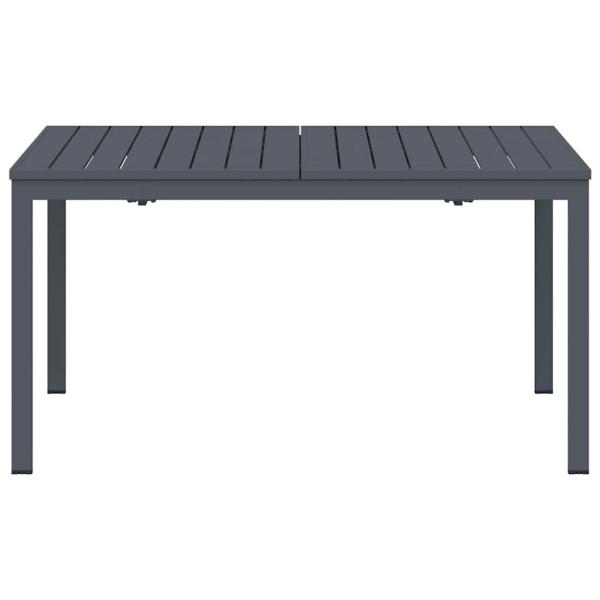 Ausziehtische 2 Stück Anthrazit 210x90x73 cm Stahl, Ausziehbarer Gartentisch Anthrazit (140-210)x90x73 cm Stahl