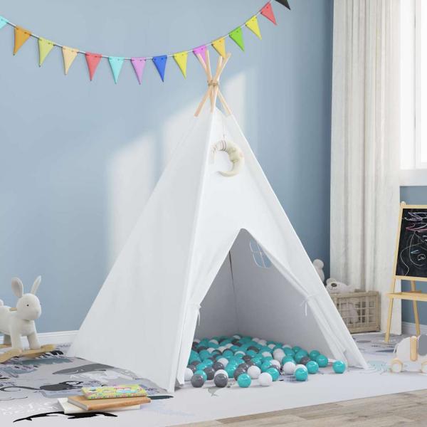 ARDEBO.de - Kinder-Teepee Zelt mit Tasche Pfirsich & Spielbälle Haut Weiß