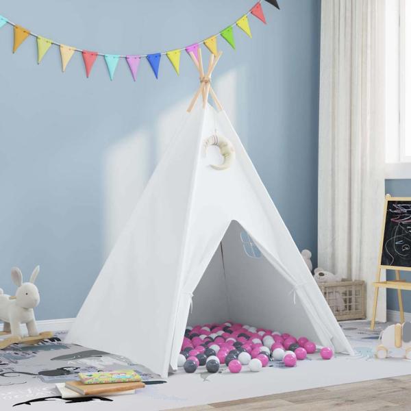ARDEBO.de - Kinder-Teepee-Zelt mit Tasche Pfirsich & Spielbälle Haut Weiß