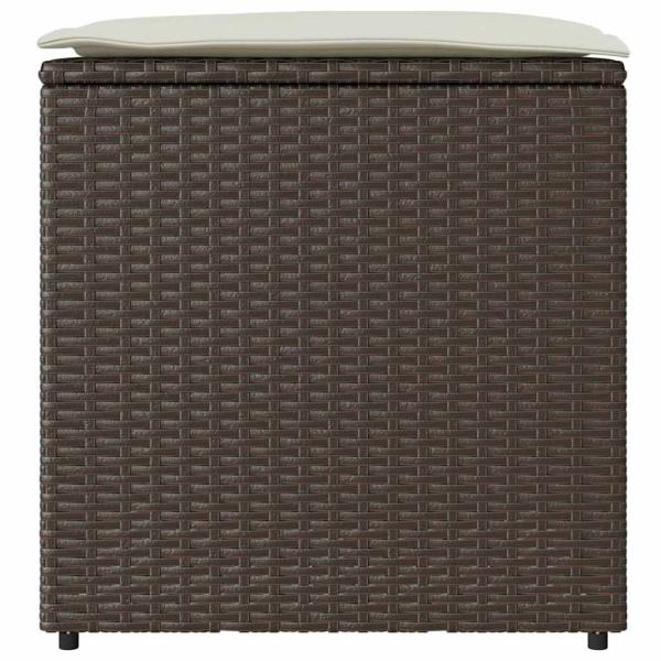 Außenlagerbox Braun und Creme Rattan Mittel Lagerung