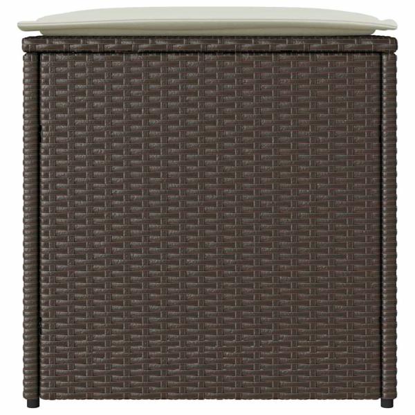 Außenlagerbox Braun und Creme Rattan Mittel Lagerung