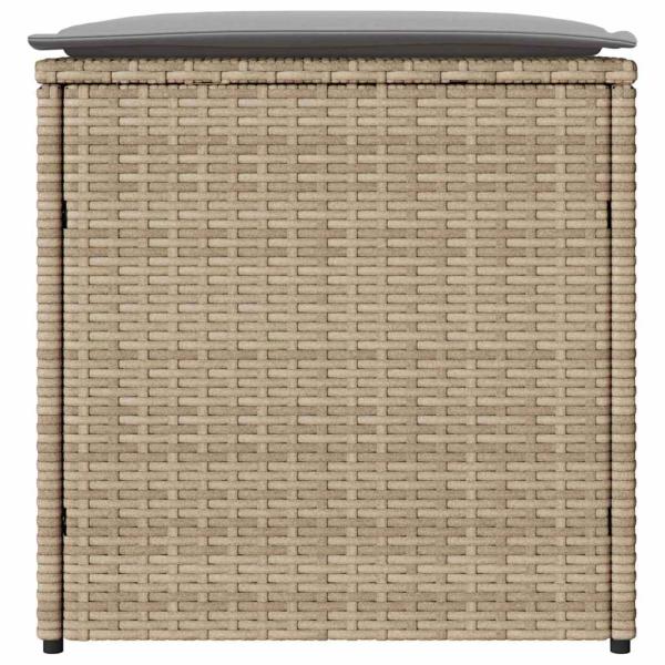 Außenlagerbox Beige Synthetisches Rattan Mittel Außenlagerbox