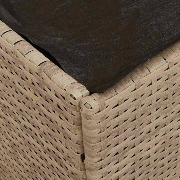 Außenlagerbox Beige Synthetisches Rattan Mittel Außenlagerbox