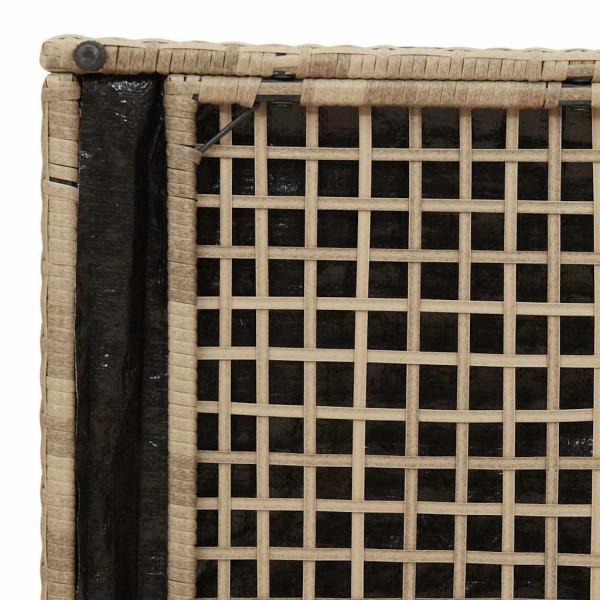 Außenlagerbox Beige Synthetisches Rattan Mittel Außenlagerbox