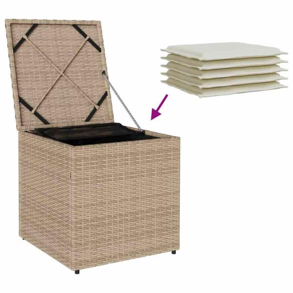 Aufbewahrungskasten Beige und cremeweiß