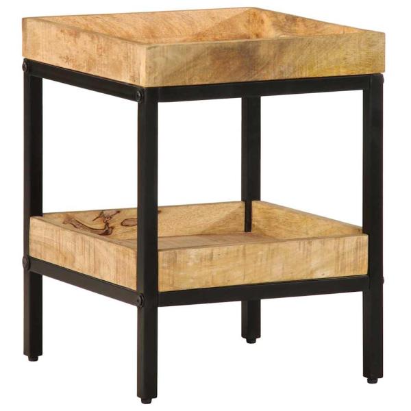 Beistelltisch 35x35x45 cm Massivholz Rohes Mango