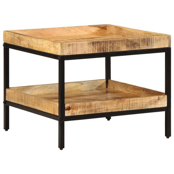 Beistelltisch 55x55x45 cm Massivholz Grobes Mango