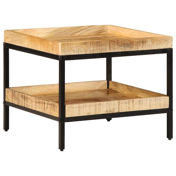 Beistelltisch 55x55x45 cm Massivholz Grobes Mango