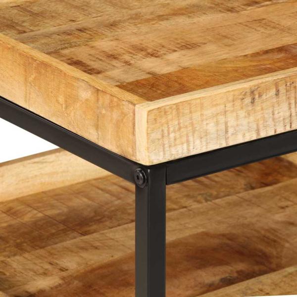 Beistelltisch 55x55x45 cm Massivholz Grobes Mango