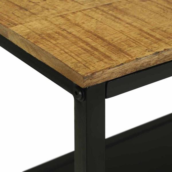 Bücherregal 70x35x110 cm Massivholz Grob Mango