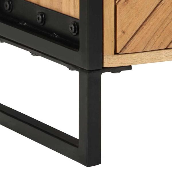 Nachttisch 40x30x50 cm Massivholz Akazie